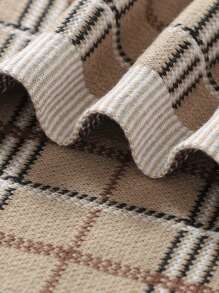 1 件复古条纹针织婴儿毯，适合襁褓、婴儿车、午睡、沙发、空调、所有季节，适合情人节