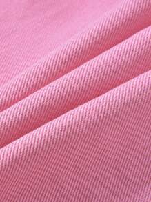 SHEIN Conjunto de 2 piezas de ropa callejera Y2K para niña preadolescente que incluye una camiseta con parche de mariposa rosa y una falda con diseño de patchwork