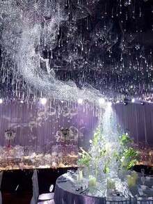 10入組壓克力水晶淚滴形掛飾，人工水晶設計用於婚禮派對天花板裝飾，用於婚禮道具的吊掛配件，適用於婚禮，派對和節日裝飾 - 彩色 - 查看 3