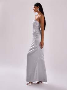 MUSERA Corset Top Ruched Side Maxi Dress Elegant Spring Summer Vacation Party