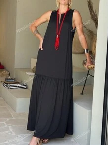 Robe de vacances à la plage simple et polyvalente pour femmes