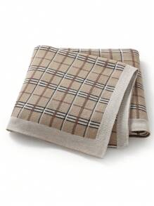 1 件复古条纹针织婴儿毯，适合襁褓、婴儿车、午睡、沙发、空调、所有季节，适合情人节