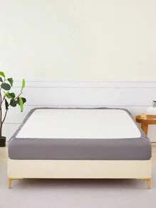 1入組彈性超細纖維絨面床上用品套裝（平面床單和床墊套） - 灰色 - 查看 6