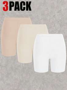 CovetEZ Cộng thêm 3 chiếc quần legging dành cho người đi xe đạp rắn chắc - Nhiều màu - Xem 2