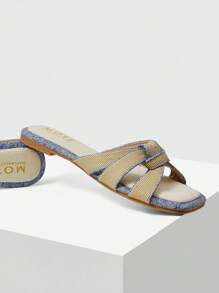 MOTF PREMIUM COMFY WOMEN'S FLAT SANDALS WITH SQUARE TOE HALLOWEEN CHRISTMAS - Blue - View 6