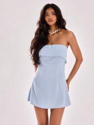 MUSERA Seam Detail Swing Dress Vacation Summer Spring Wedding Guest Graduation Elegant Cute Cute Sexy Elegant Vacation Beach Holiday Ibiza Festival Fall Night Out Back To School, Date Night Fall Winter Christmas Party