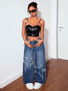 SHEIN PETITE Women Jeans - Dark Wash - View 4