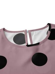 SHEIN LUNE Đầm Maxi chấm bi in họa tiết đơn giản dành cho nữ, trang phục thu đông dành cho nữ - Nhiều màu - Xem 5