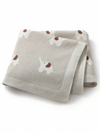 1 件舒适柔软针织毛毯，带有可爱的大象图案，适合婴幼儿，适合所有季节，爱情情人节