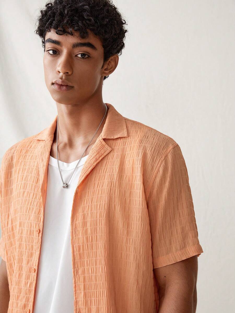 Manfinity VCAY Men's Woven Casual Loose-Fit Shirt With All-Over Print, Fashionable For Daily Wear And Young Adults - Multicolor - View 1