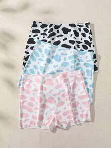 SHEIN 3 chiếc Quần Short Nam In Hình Bò - Nhiều màu - Xem 3