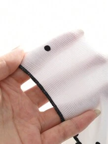 DAZY Polka Dot Printed Fleece Wave Edge 2 In 1 Halter Home Cozy Outfit Lounge Set Fall, Winter Clothes