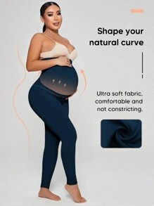 孕婦寬鬆腰帶中空打底褲