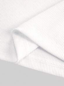 SHEIN EZwear Camiseta sin mangas con diseño de bandera de Brasil BRASIL para mujer estilo Y2K - Blanco - Ver 5
