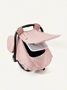 1入柔軟透氣童車罩，新生嬰兒遮陽罩