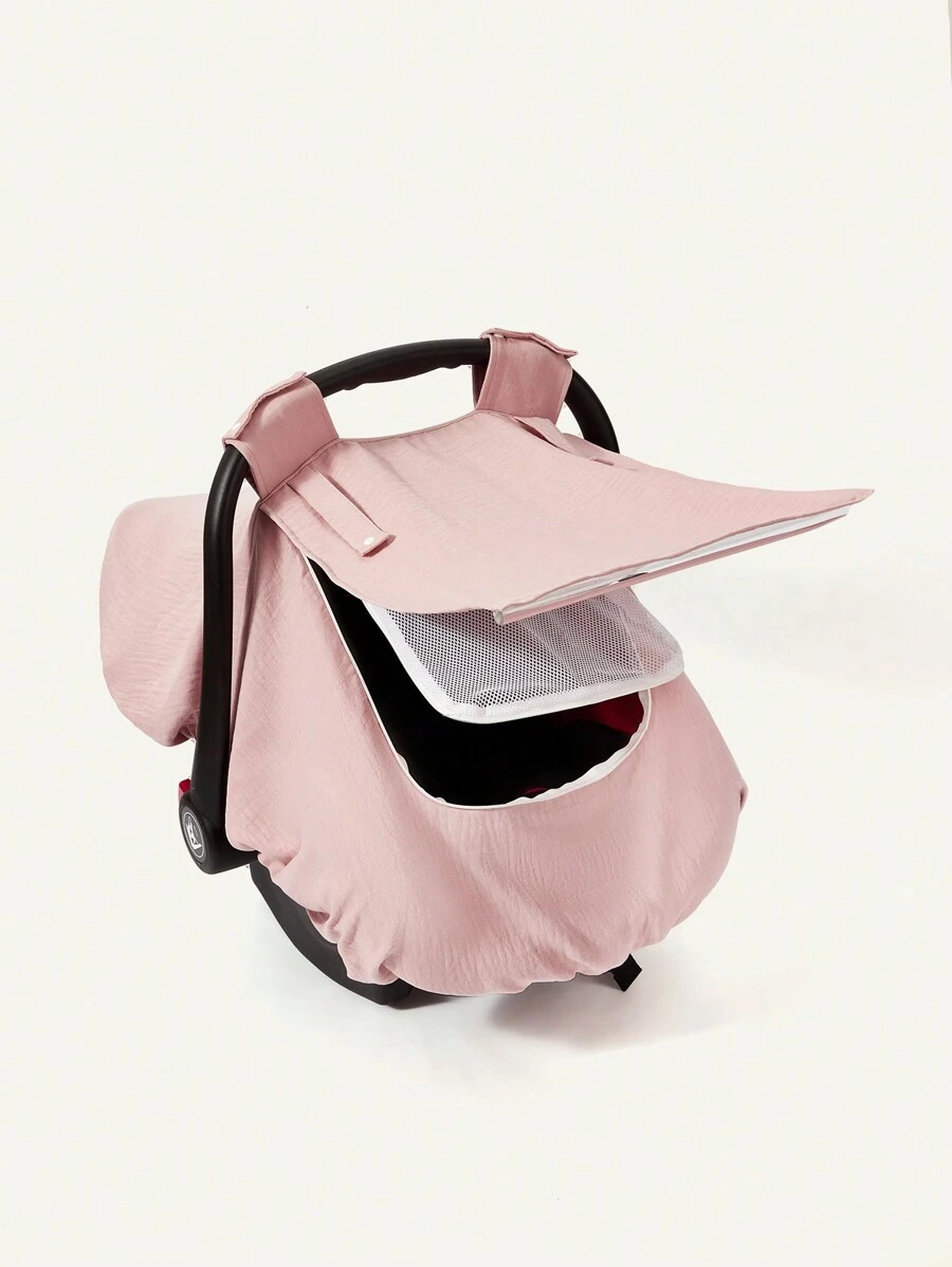 1入柔軟透氣童車罩，新生嬰兒遮陽罩