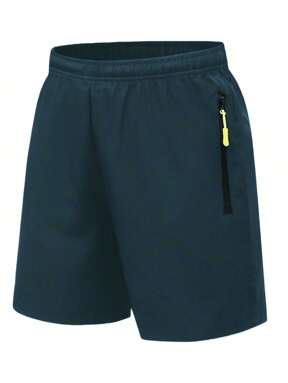 Fashionable Men's Zipper Anti-Lost Pocket Waist Drawstring Shorts