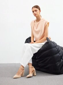 CUCCOO BIZCHIC Abrikoos hoge hak singles schoenen voor vrouwen, klassieke stijl elegante basics zakelijk casual zakelijk chic kerst herfst nieuwjaar vakantie