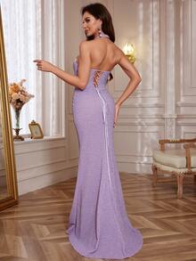 Women's Formal Evening Dress (Heavyweight) - Violet Purple - View 2