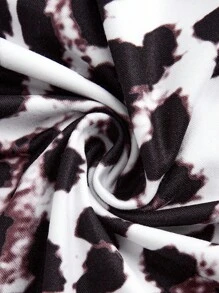 Aloruh Women's Summer Vacation Fashion Casual Daily Hollow Leopard Print Knitted Top Lace-Up And Fishtail Skirt Suit Two-Piece Set - Multicolor - View 6