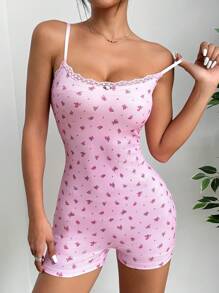 Comfortcana Floral Lace Spliced Jumpsuit - Multicolor - View 4