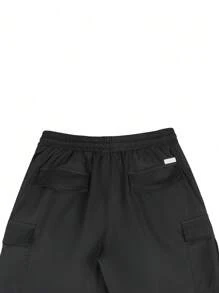 Manfinity Homme 2pcs Men's Drawstring Waist Plain Casual Cargo Shorts, For Husband, Boyfriend Gifts - Multicolor - View 5