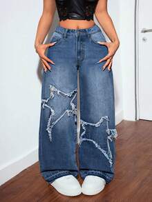 SHEIN PETITE Women Jeans - Dark Wash - View 2