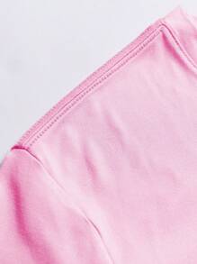 Claim Dot 男士夏季卡通印花圓領休閒短袖T恤 - 粉色 - 查看 5