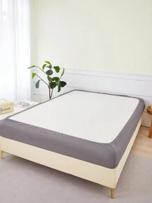 1入組彈性超細纖維絨面床上用品套裝（平面床單和床墊套） - 灰色 - 查看 11