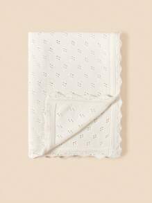 Soft And Skin-Friendly White Hollow Out Baby Blanket Love Valentine - White - View 1
