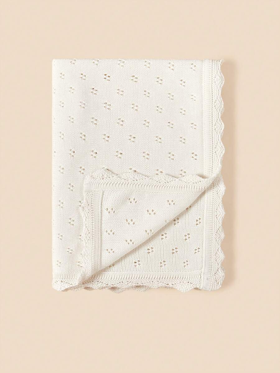 Soft And Skin-Friendly White Hollow Out Baby Blanket Love Valentine - White - View 1