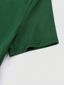 Flirla Áo thun ngắn tay in họa tiết Jamaica cho mùa hè - xanh quân đội - Xem 4