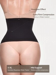 SHAPORA Shaping Waist Trainer Shapewear Body Shaper -Tummy Waist Control - Black - View 2