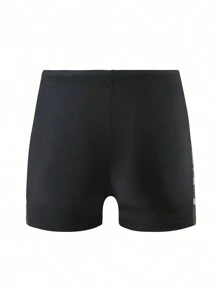 Manfinity Men's Graphic Print Drawstring Elastic Waist Summer Swim Shorts,Hawaiian