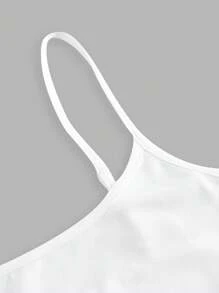 SHEIN EZwear 3 cái/bộ Áo hai dây crop không tay đơn giản thường ngày dành cho nữ, mùa hè - Nhiều màu - Xem 7