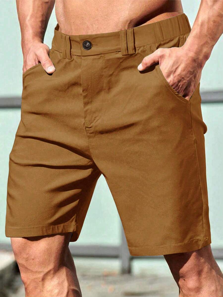 Manfinity Homme Herren einfarbige Shorts mit Tasche