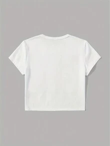 Tôi cá là bạn sẽ cá tính hóa áo thun ngắn phong cách Harajuku, áo cổ tròn mới mùa hè - trắng - Xem 2