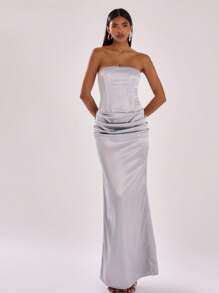 MUSERA Corset Top Ruched Side Maxi Dress Elegant Spring Summer Vacation Party