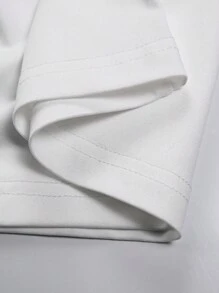 Manfinity RSRT 男士夏季纯色纯色垂领宽松休闲无袖背心，适合外出、丈夫 - 白色 - 查看 4