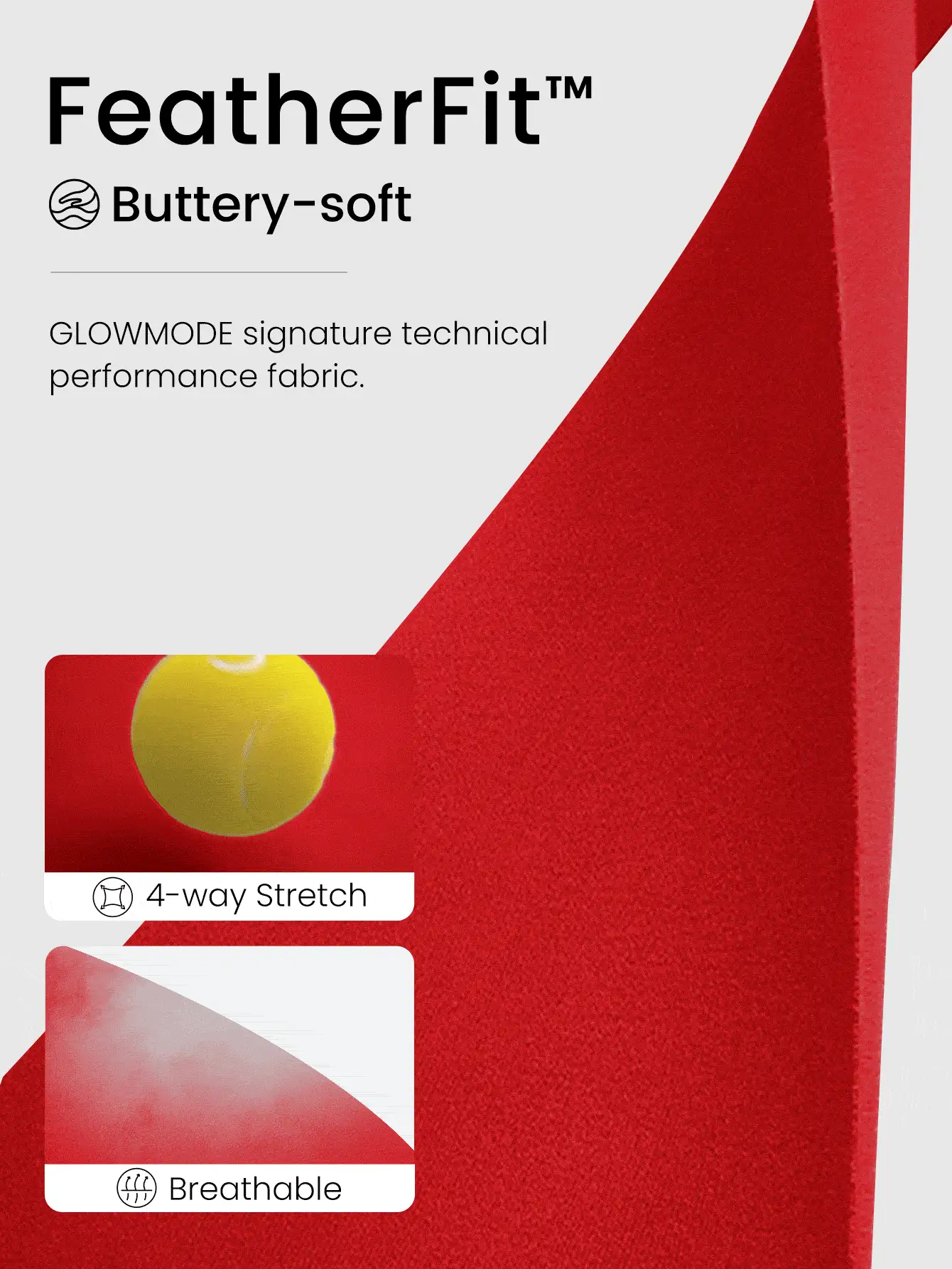 GLOWMODE FeatherFit™運動胸衣和8英寸短褲套裝，背帶式胸衣背心，高腰側口袋騎行短褲，低衝擊瑜伽日常跑步運動健身夏季 - 紅色 - 查看 6