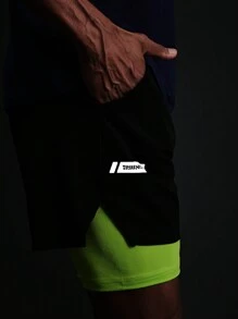 Coreblaze Boyfriend Style Men's Letter Printed Athletic Shorts With Pockets For Everyday Workout Sweat Pants - Multicolor - View 8