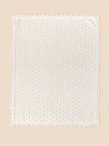 Soft And Skin-Friendly White Hollow Out Baby Blanket Love Valentine - White - View 2
