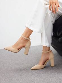CUCCOO BIZCHIC Abrikoos hoge hak singles schoenen voor vrouwen, klassieke stijl elegante basics zakelijk casual zakelijk chic kerst herfst nieuwjaar vakantie