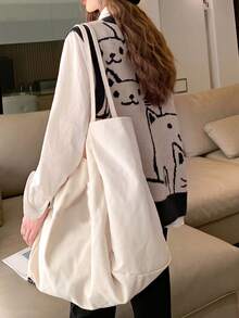 Alicedudu Casual Cat Pattern V-Neck Pullover Sweater Vest, Autumn/Winter - Multicolor - View 2