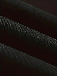 Men's Regular Fit Casual Solid Color Stretch Jeans - Black - View 5