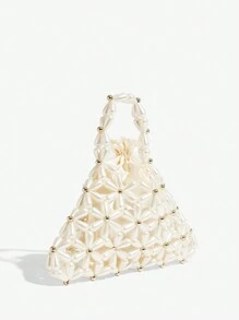 SHEIN Belle Luxury, Glamorous,Elegant, Pearl, Women Top Handle Bag, Women Evening Bag,For Girls, Ladies, Women,College Students,For Brides,Bridesmaid, Wedding Guests, Honeymoon,For Party, Prom, Wedding,Club, Date, Evening,Date Night