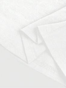 Betty Boop | ROMWE Plus Figure & Letter Graphic Lace Trim Halter Top - White - View 3