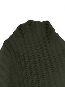 SHEIN Unity Solid Batwing Sleeve Crop Duster Cardigan - Olive Green - View 6