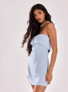 MUSERA 缝线细节摆裙 度假 夏季 春季 婚礼宾客 毕业典礼 优雅 可爱 性感 优雅 度假 海滩 假日 伊比沙岛 节日 秋季 夜间外出 返校季 约会 秋冬派对 夏季服装