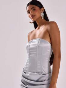 MUSERA Corset Top Ruched Side Maxi Dress Elegant Spring Summer Vacation Party